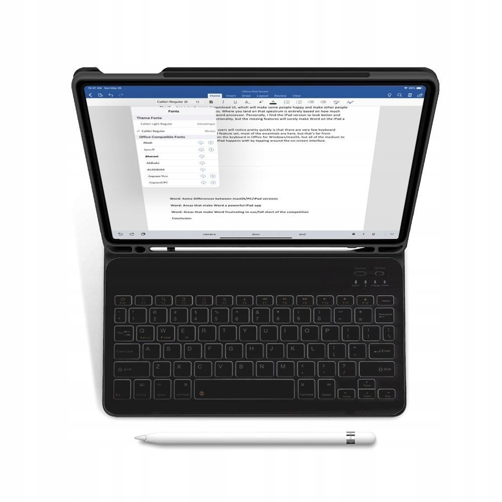 Etui cu tastatura pentru iPad 10.9 2022, Tech-Protect, loc pentru Apple Pencil, Bluetooth, negru, set
