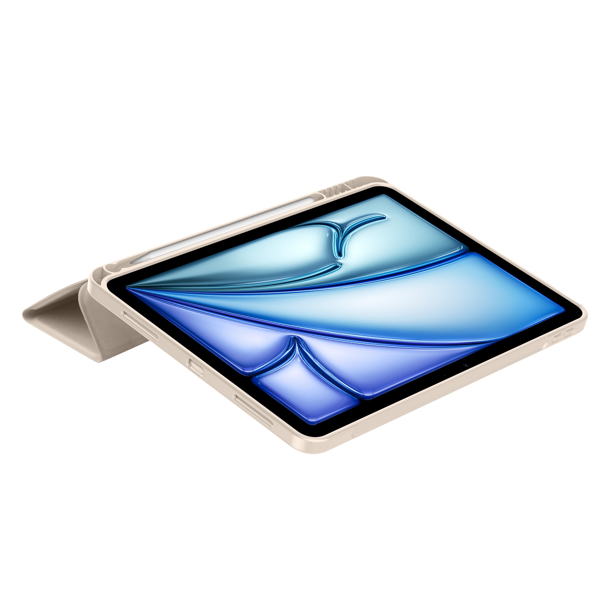 Set Etui SmartCase Tech-Protect pentru iPad Air 10.9" 4/5/2020-2022 si 11" 6/7/2024-2025, Starlight, cu suport pentru Apple Pen, dimensiuni 24x17.5cm