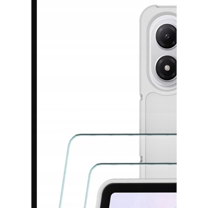 Set Etui Tech-Protect SC Pen si Sticla Harta Tech-Protect Glass Fit+ 2-Pack pentru Xiaomi POCO Pad M1 / Redmi Pad 2 Pro, Grey, 12.1"