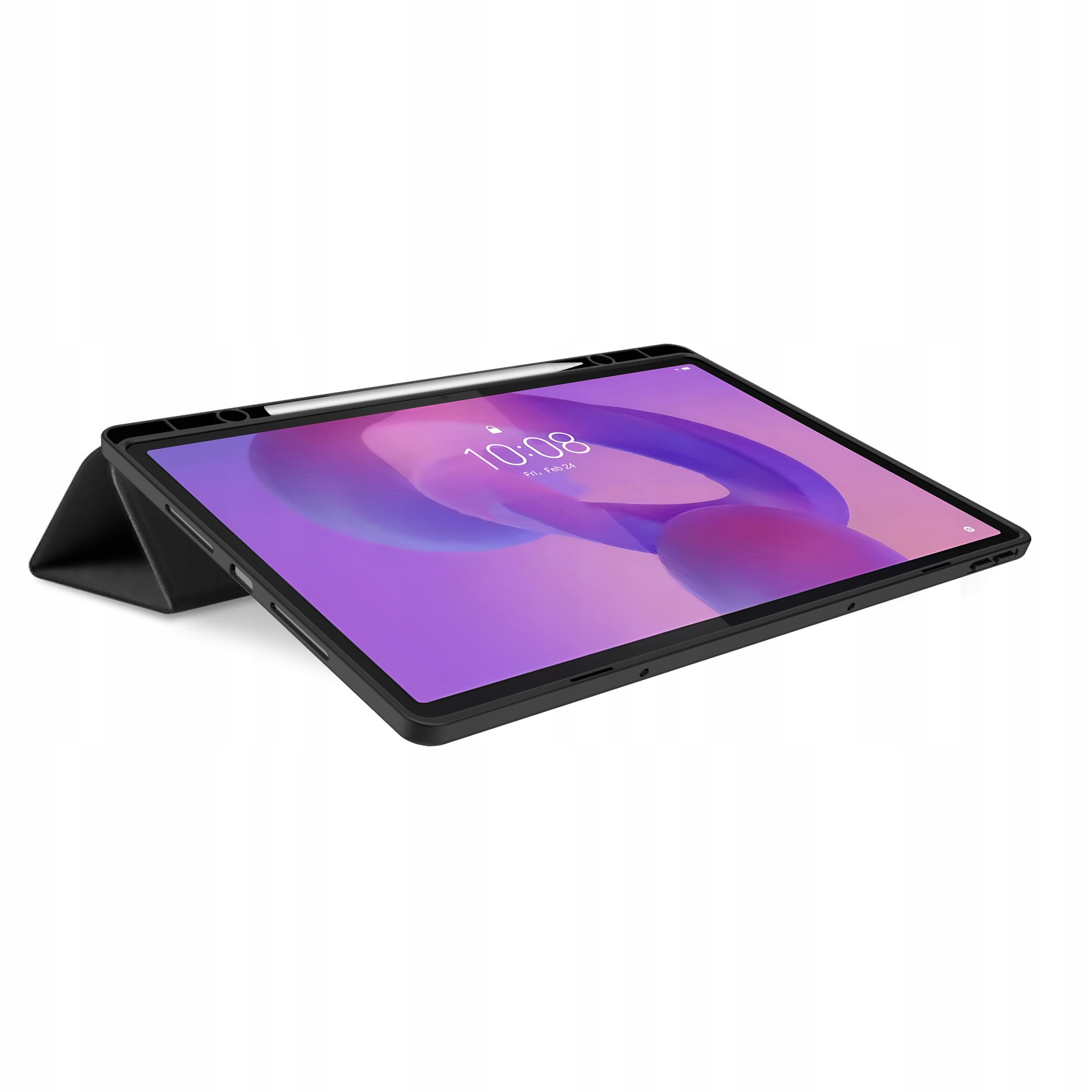 Set Etui Tech-Protect SC Pen si Sticla Harta Tech-Protect Glass Fit+ pentru Lenovo Idea Tab Plus 12.1, Negru, 274.4x176.4mm