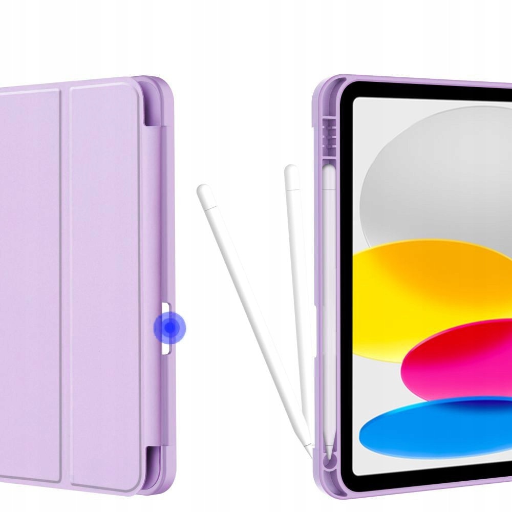 Set Etui SmartCase Tech-Protect pentru iPad 10.9" 2022 / 11" 2025, Violet, cu suport pentru Apple Pen si sticla Hofi Glass Pro+ 9H