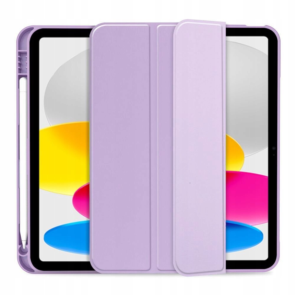 Set Etui SmartCase Tech-Protect pentru iPad 10.9" 2022 / 11" 2025, Violet, cu suport pentru Apple Pen si sticla Hofi Glass Pro+ 9H