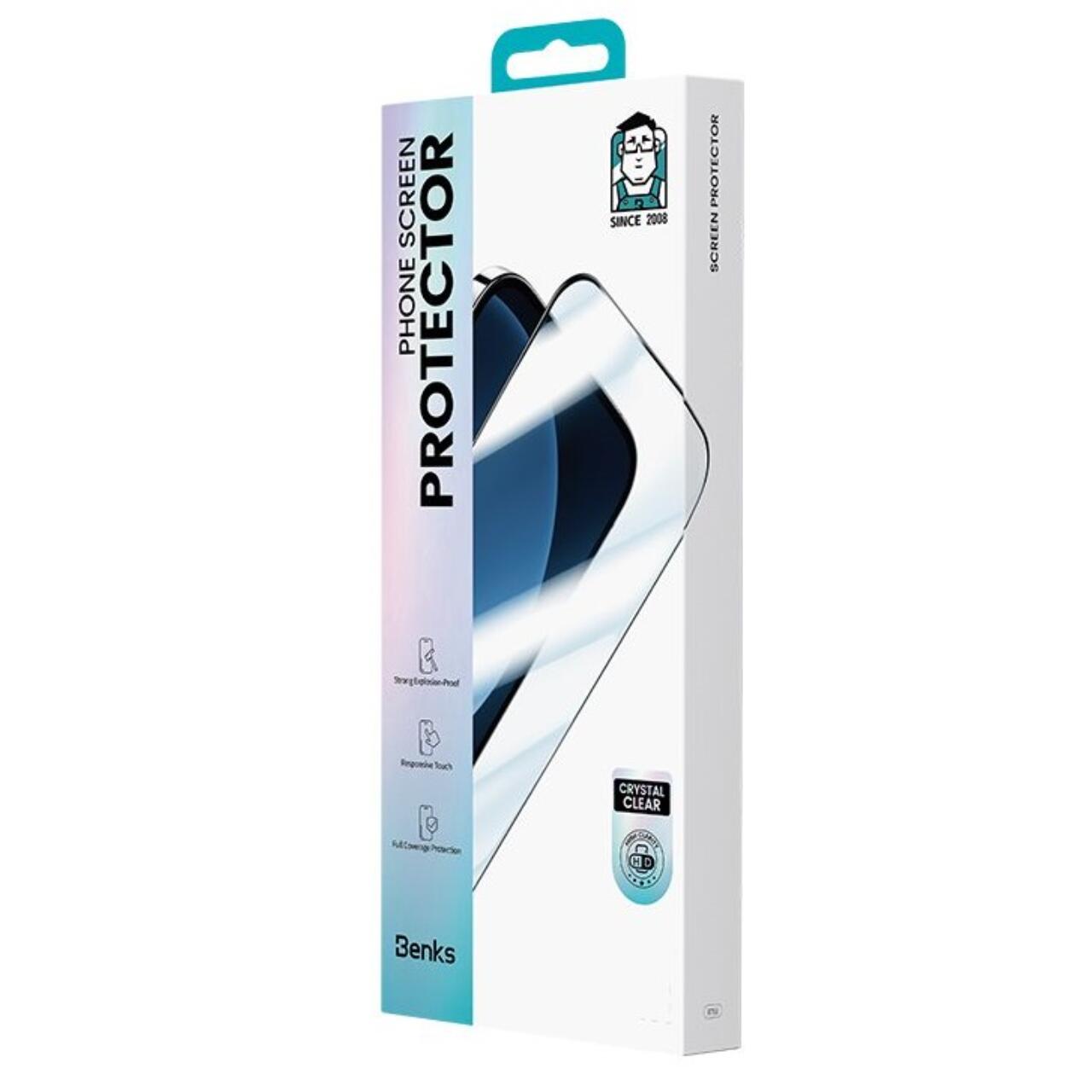 Folie Sticla Benks Ultra Shield HD compatibila cu iPhone 17 Pro cu aplicator inclus, Clear