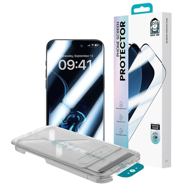 Folie Sticla Benks Ultra Shield HD compatibila cu iPhone 17 Pro cu aplicator inclus, Clear