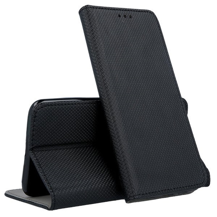 Husă de telefon compatibilă cu Honor 600 Lite 5G - husă tip carte din silicon magnetic, cu ramă neagră Tokgalaxis