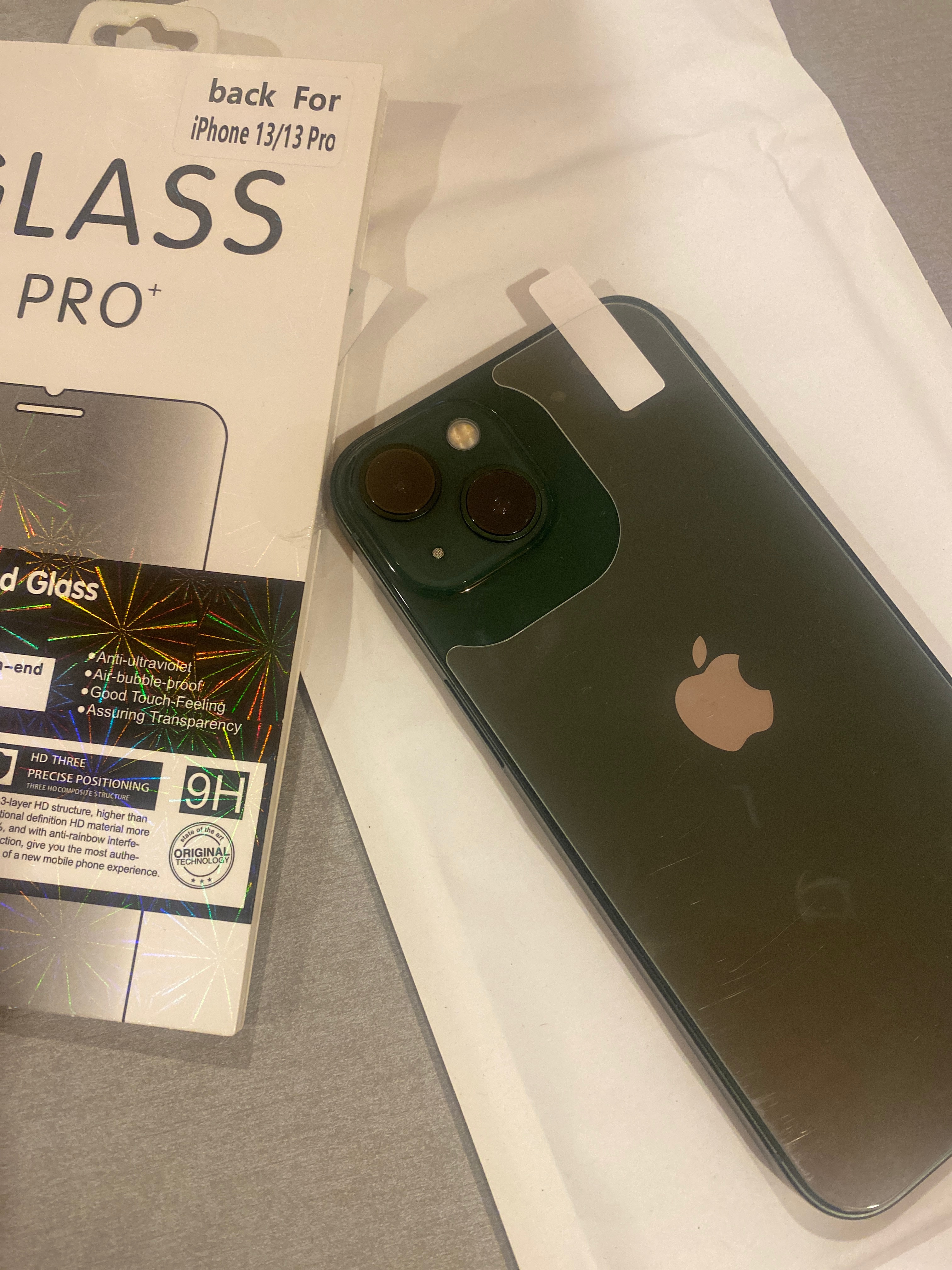 Folie sticla pentru iPhone 13, protectie securizata, spate, 0.2mm