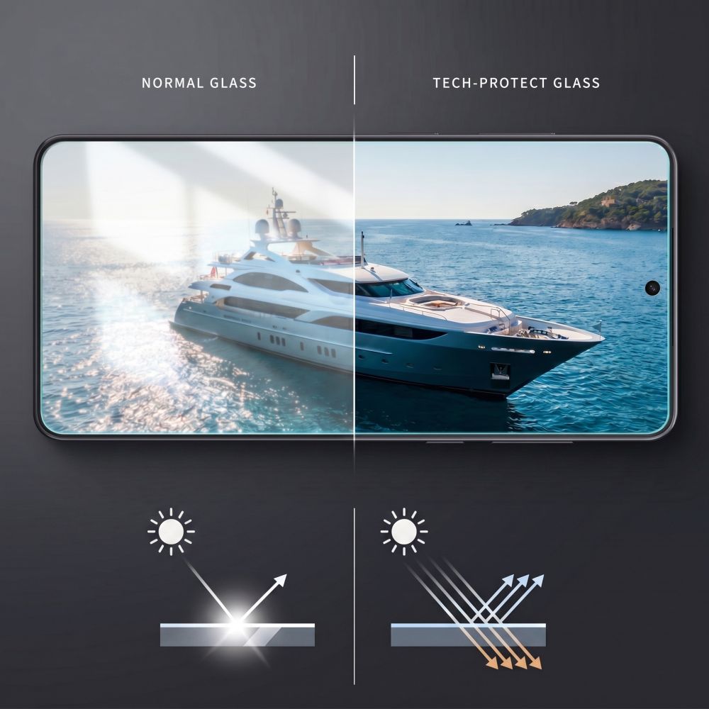 Folie sticla securizata Tech-Protect Quick Set AR Plus, Kit montare inclus, compatibile cu Samsung Galaxy S26 Ultra, Negru