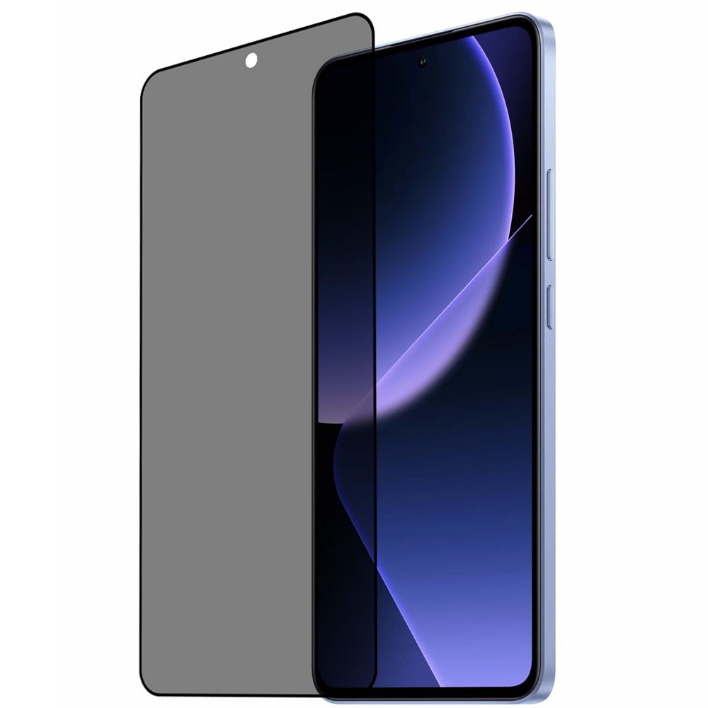 Folie din sticla securizata compatibila cu Oppo Reno 14 5G, Privacy, Anti-spy, Full Screen, Full Cover, HD Clarity, 6X Stronger Premium Glass, Neagra