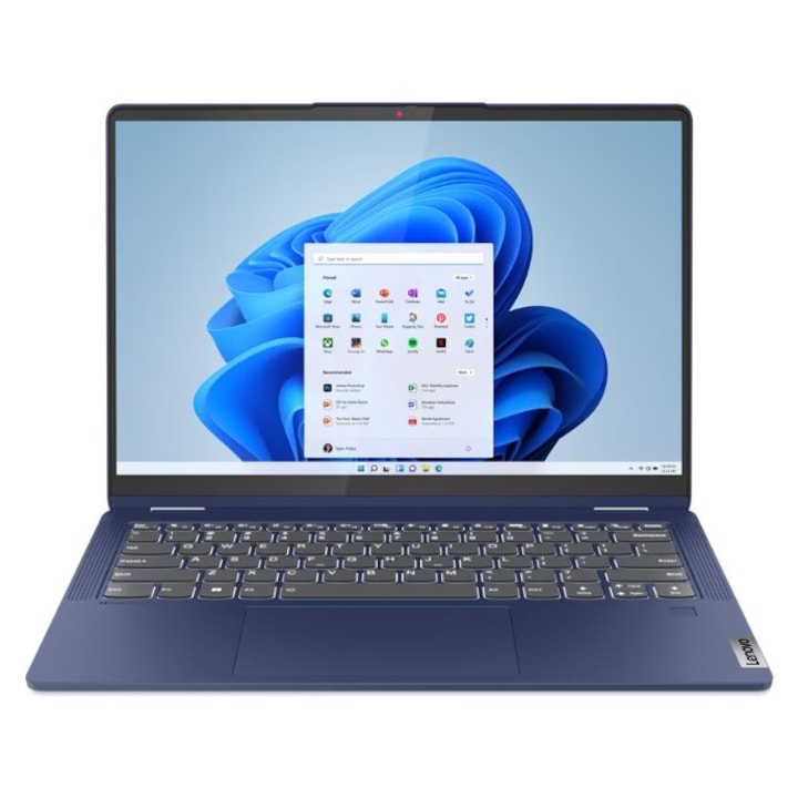 Laptop Lenovo IdeaPad Slim 3 15ABR8 cu procesor AMD Ryzen™ 7 5825U pana la 4.5GHz, 15.6" Ful HD, 16GB DDR4 RAM, 1 TB SSD, AMD Radeon™ Graphics, Windows 11 Pro, Abyss Blue