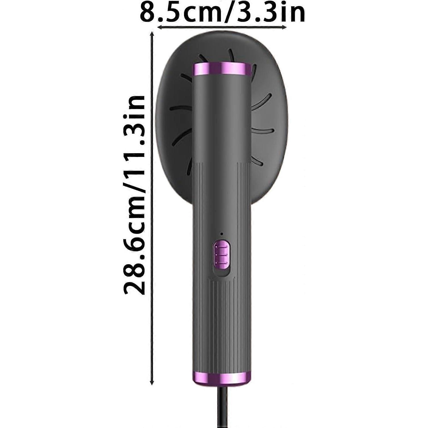 Aburitor de haine E30-A173-e-11031-CJ, portabil cu maner pliabil, doua trepte, anti‑picurare, pentru calatorie si uz casnic, negru/mov