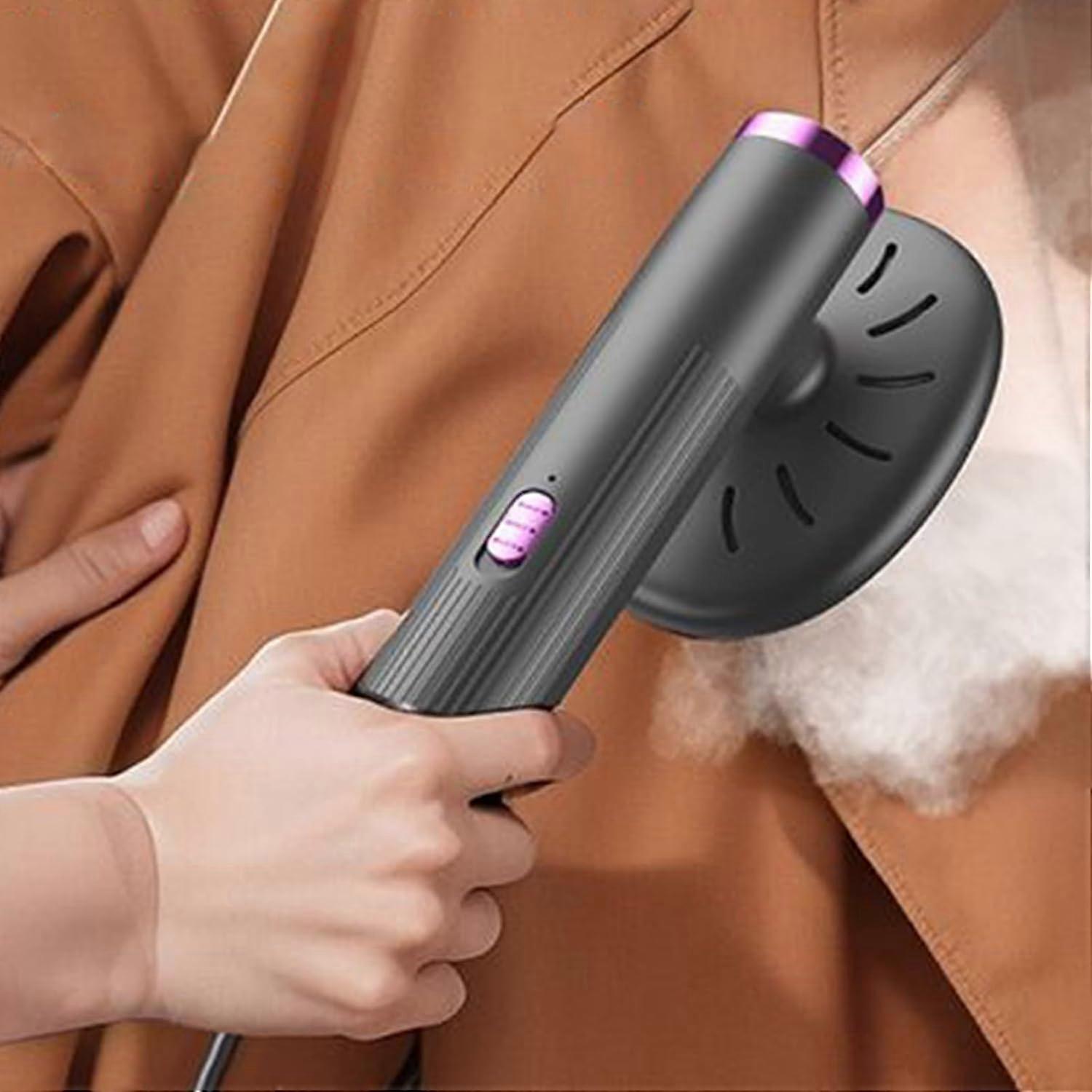 Aparat de calcat cu aburi pentru haine E30-A173-e-11125-CJ, abur continuu, maner pliabil, protectie anti-picurare, rezervor vizibil, portabil, gri/mov