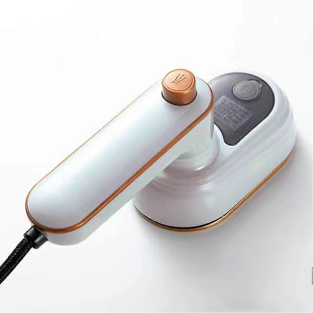 Fier de calcat cu aburi portabil E30-A173-e-11287-CJ, cap rotativ 180°, abur puternic, oprire automata si protectie la supraincalzire, reglaj putere abur, pentru calatorie, alb/auriu