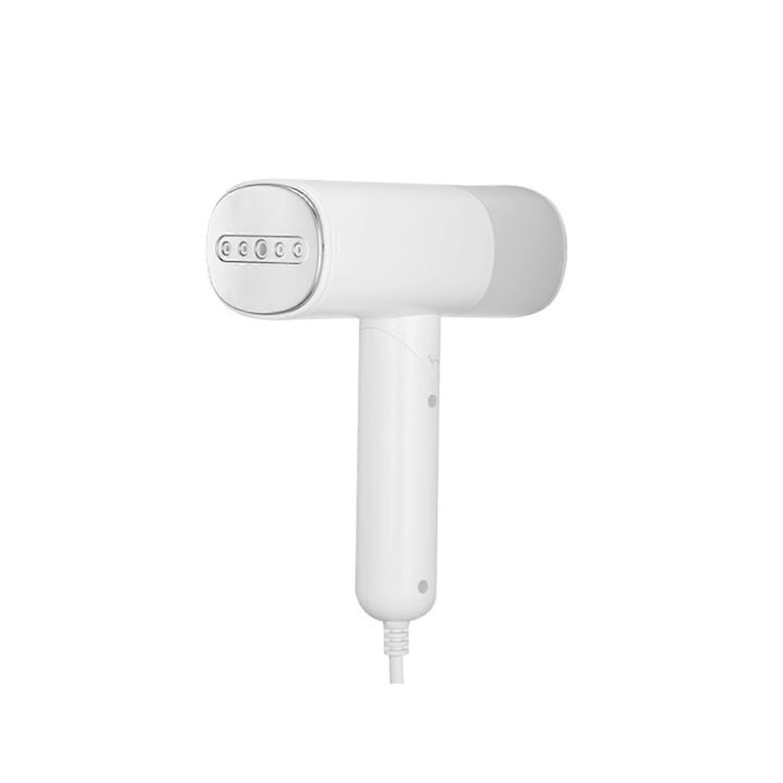 Aburitor portabil pentru haine E30-A173-e-11528-CJ, pliabil, maner handheld, incalzire rapida, pentru toate tesaturile, alb