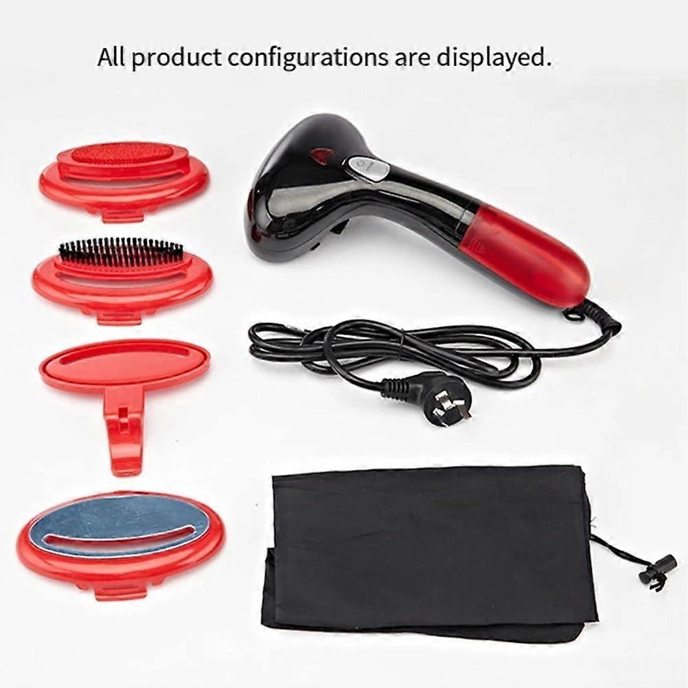 Aburitor pentru haine portabil E30-A173-e-11638-CJ, 1500 W, design anti-scurgere, compact pentru calatorie, negru/rosu