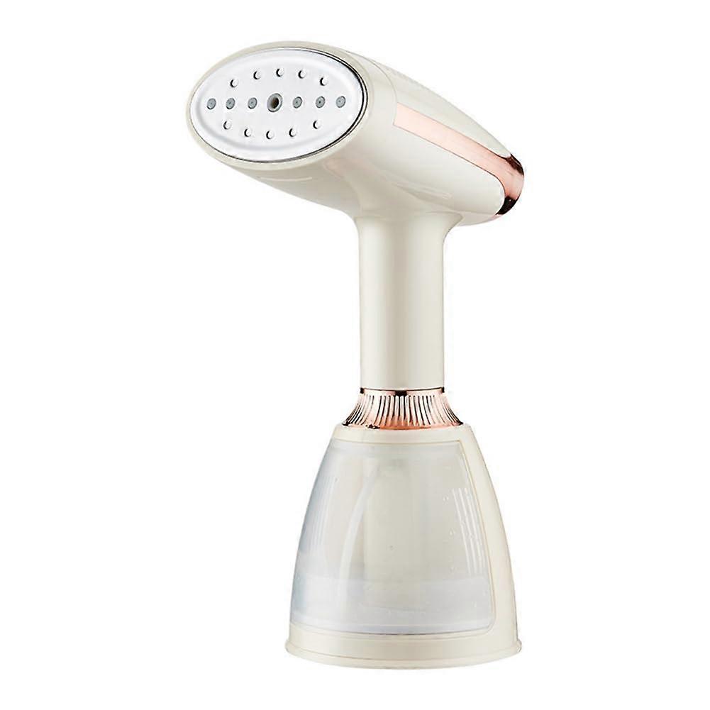 Fier de calcat cu abur portabil E30-A173-e-11868-CJ, 1500W, rezervor 280 ml, functie dubla steamer si fier de calcat, ivoriu cu detalii roz-aurii