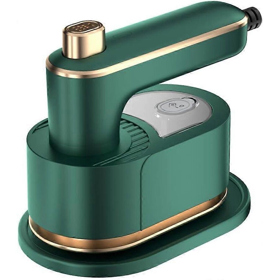 Fier de calcat cu aburi portabil E30-A173-e-11189-CJ, 2in1 abur si uscat, talpa triunghiulara pentru detalii, rezervor 50 ml, incalzire rapida, verde, cu priza UK