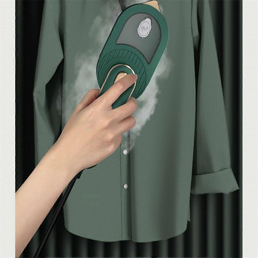 Fier de calcat cu aburi portabil E30-A173-e-11189-CJ, 2in1 abur si uscat, talpa triunghiulara pentru detalii, rezervor 50 ml, incalzire rapida, verde, cu priza UK