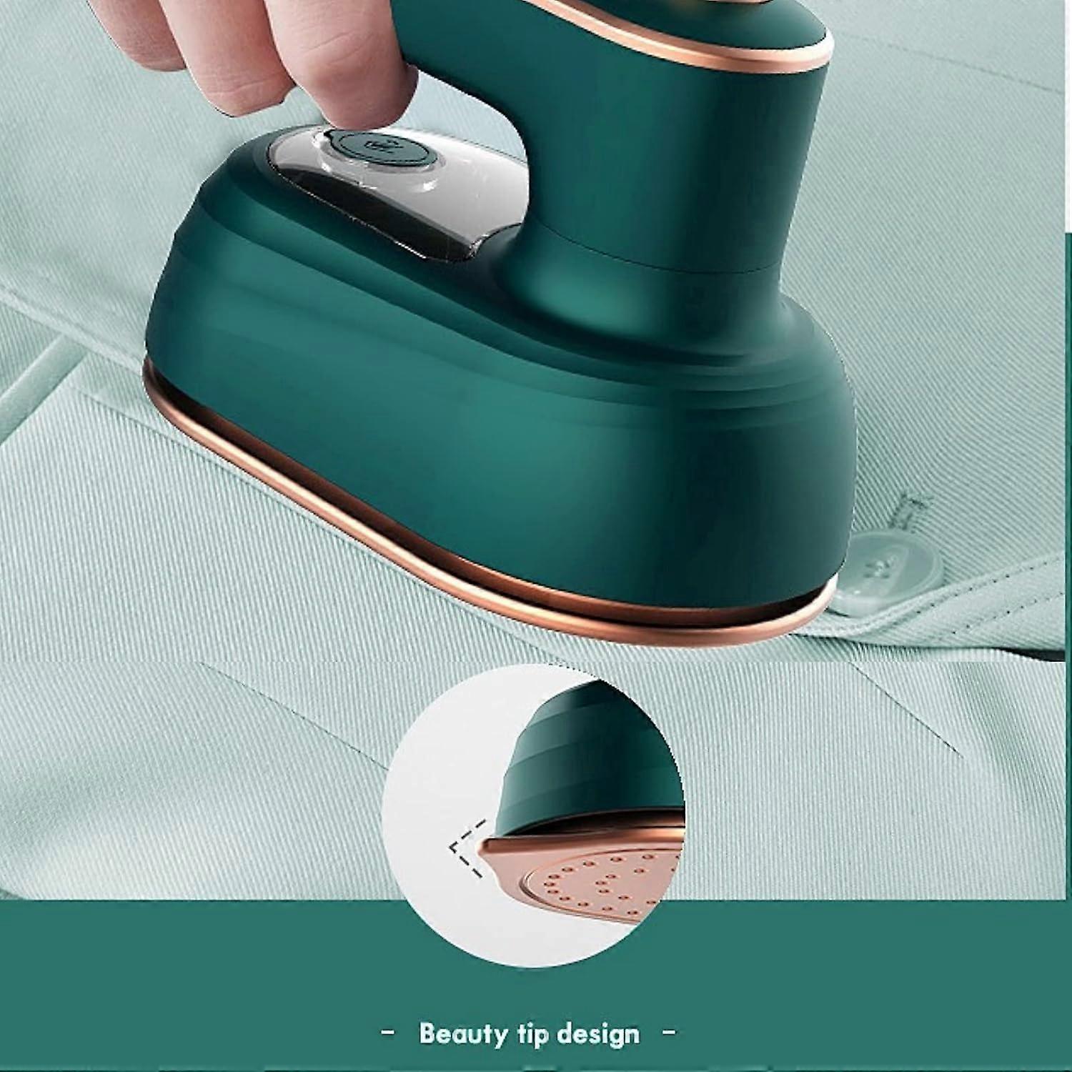 Fier de calcat portabil si aburitor vertical E30-A173-e-11671-CJ, talpa din titan, abur continuu si functie Shot of Steam, rezervor integrat, 33W, cablu 1.4 m, verde teal