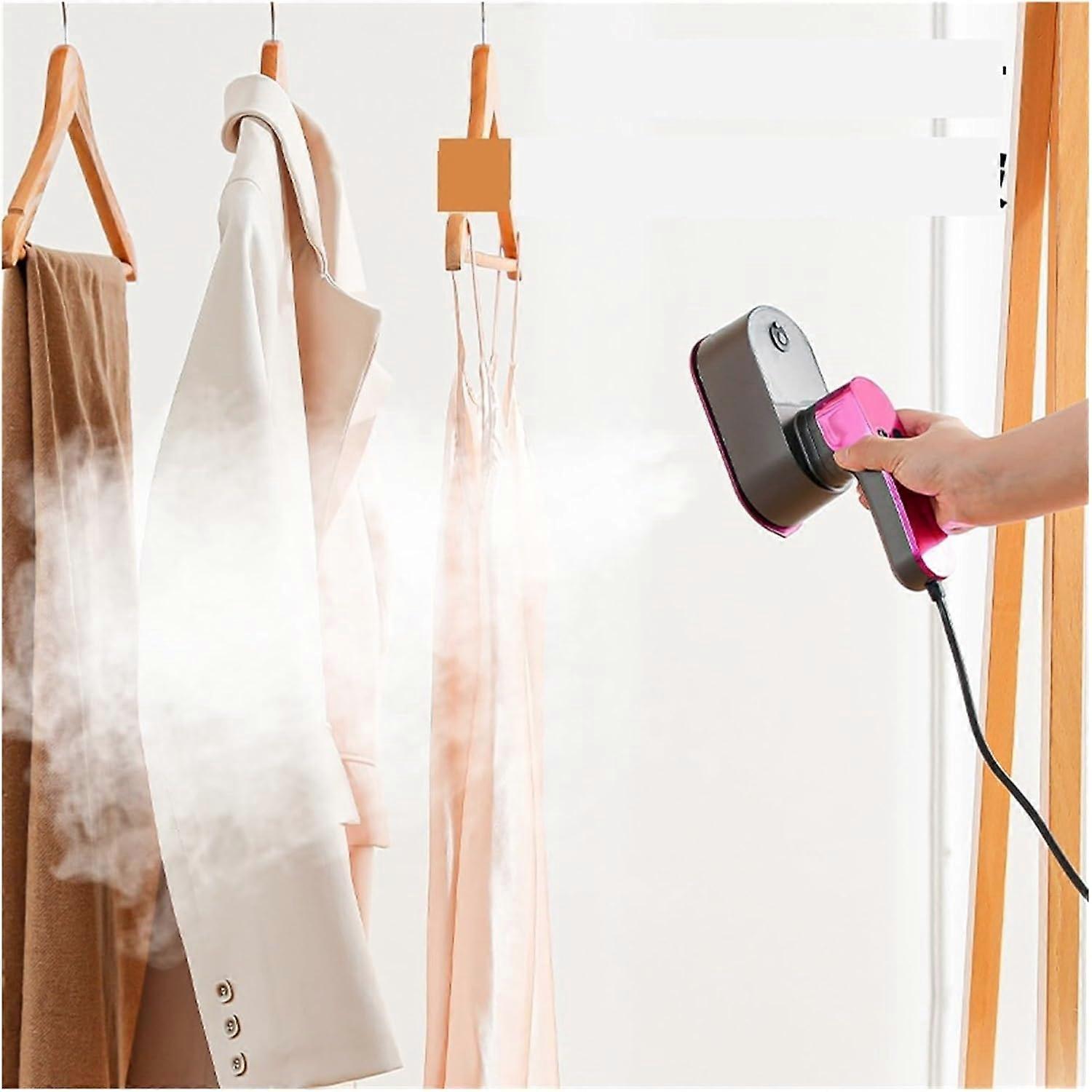 Aparat de calcat cu abur portabil E30-A173-e-11772-CJ, cap rotativ 180°, incalzire rapida, pentru indepartarea cutelor, magenta/gri