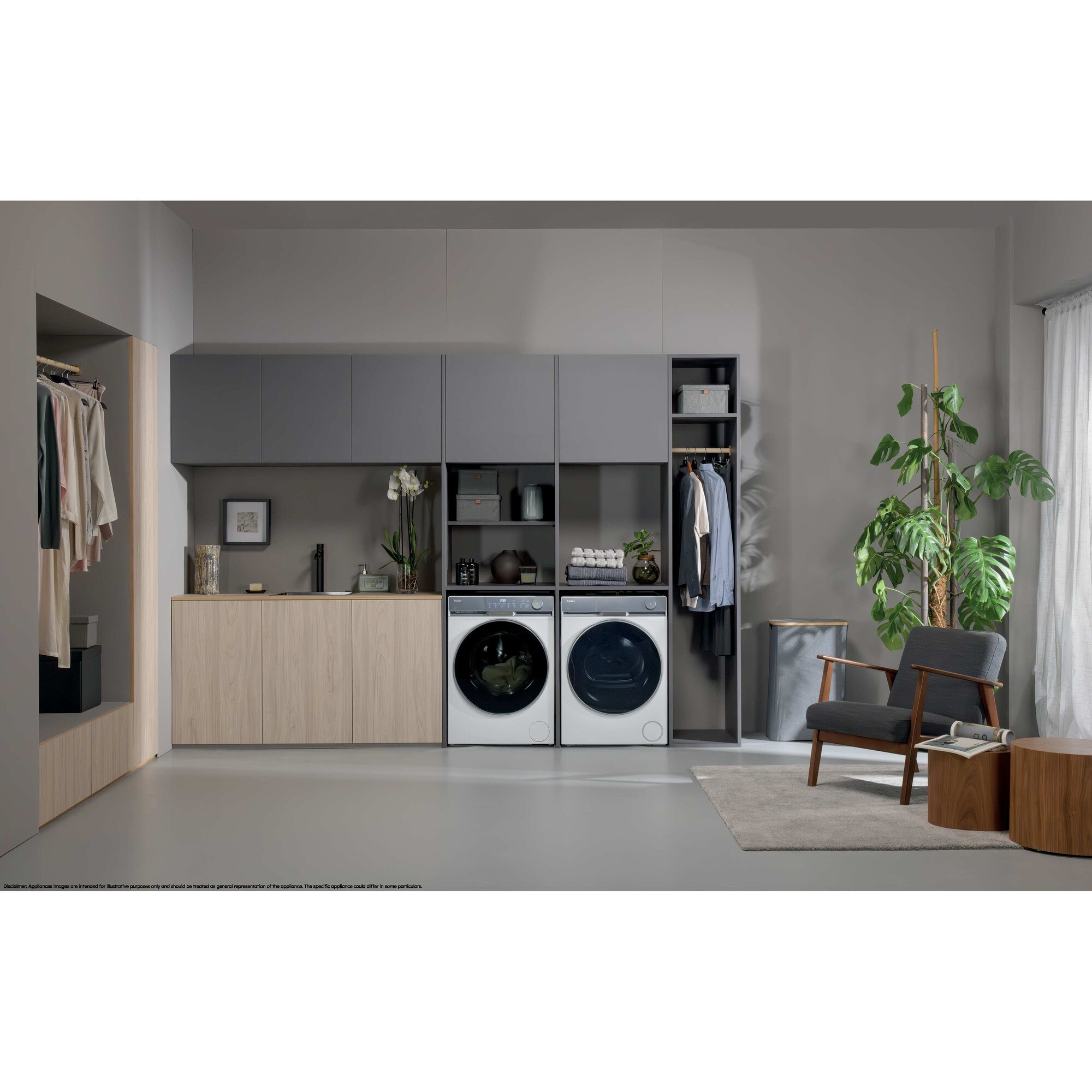 Masina de spalat rufe Haier HW100-B14387U1-S, 10 kg, 1400 rpm, clasa A-30%, motor Direct Motion, Ultra Fresh Air, WiFi/ hOn app, ABT, Refresh, alba