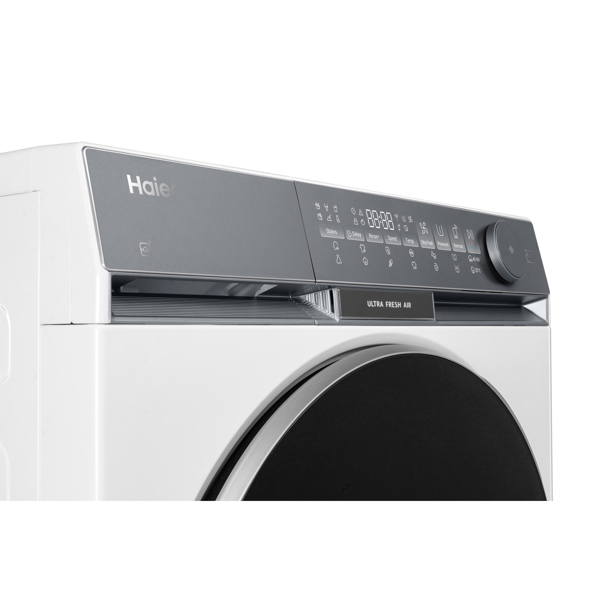 Masina de spalat rufe Haier HW100-B14387U1-S, 10 kg, 1400 rpm, clasa A-30%, motor Direct Motion, Ultra Fresh Air, WiFi/ hOn app, ABT, Refresh, alba