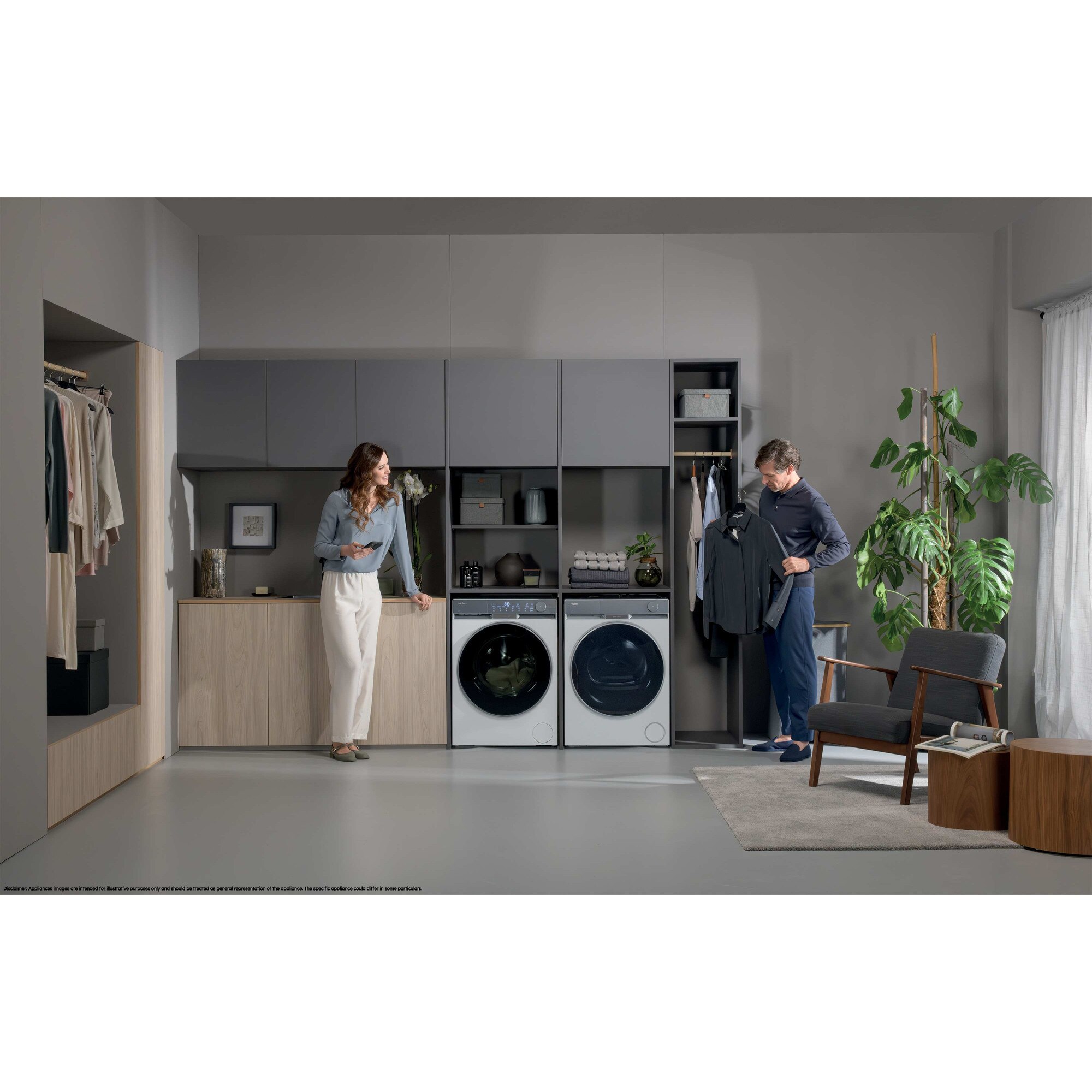 Masina de spalat rufe Haier HW100-B14387U1-S, 10 kg, 1400 rpm, clasa A-30%, motor Direct Motion, Ultra Fresh Air, WiFi/ hOn app, ABT, Refresh, alba