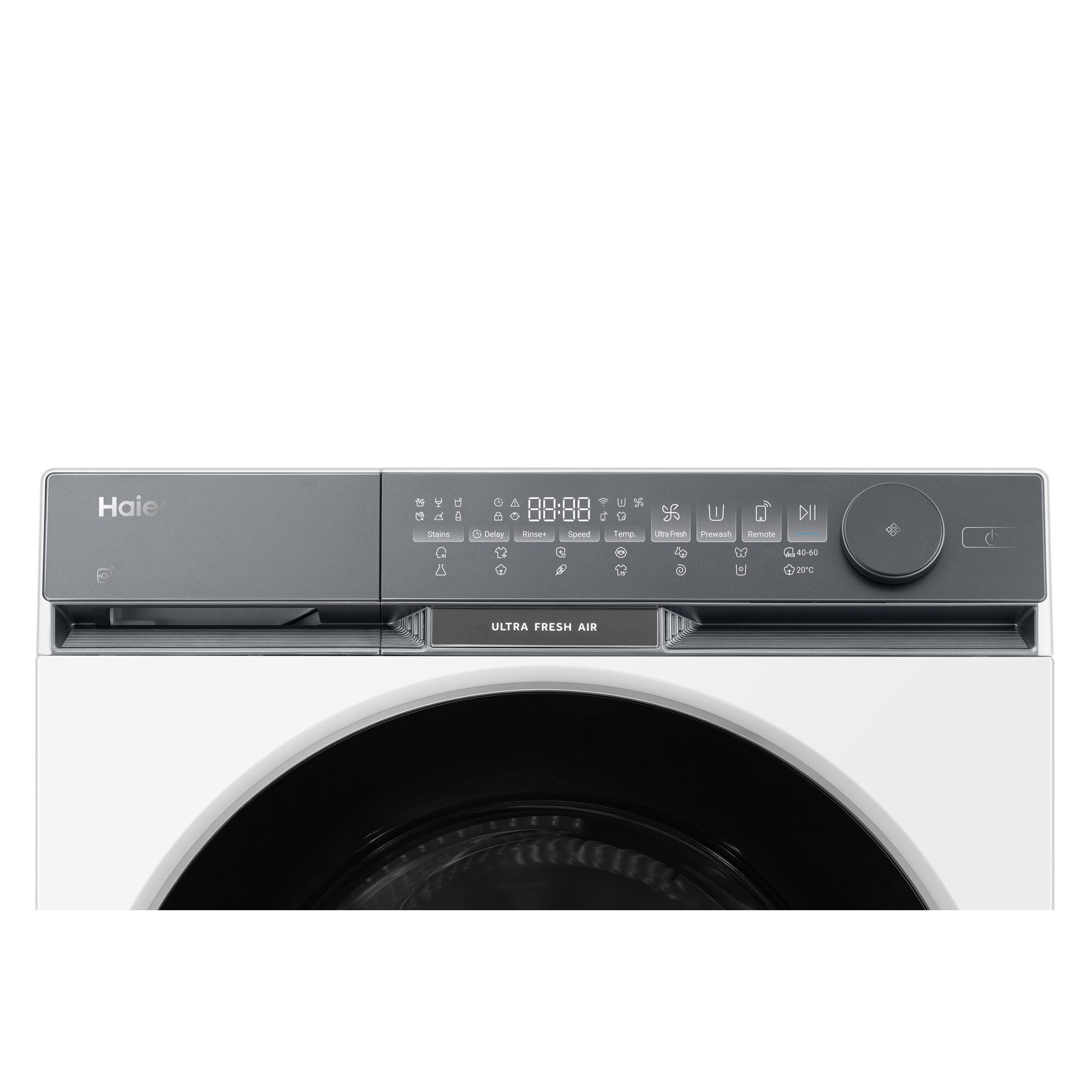 Masina de spalat rufe Haier HW100-B14387U1-S, 10 kg, 1400 rpm, clasa A-30%, motor Direct Motion, Ultra Fresh Air, WiFi/ hOn app, ABT, Refresh, alba
