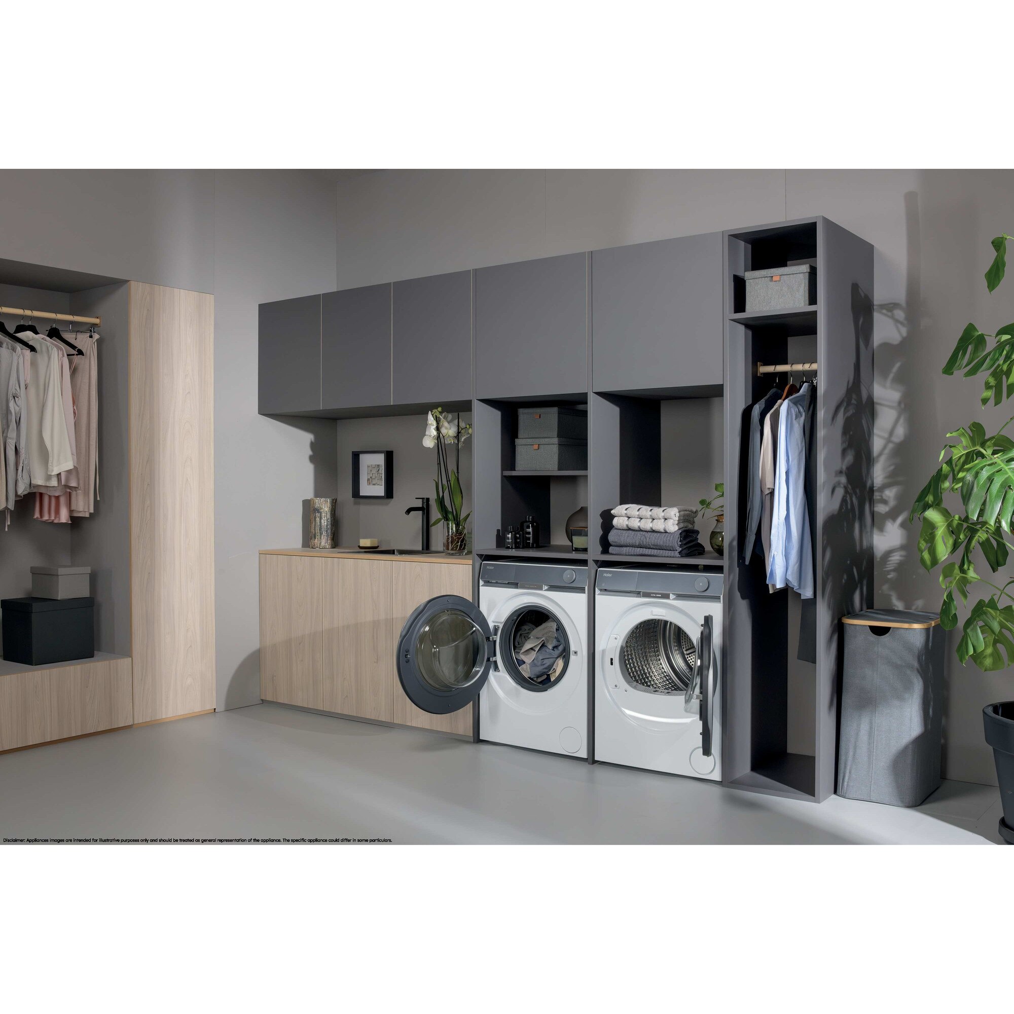 Masina de spalat rufe Haier HW100-B14387U1-S, 10 kg, 1400 rpm, clasa A-30%, motor Direct Motion, Ultra Fresh Air, WiFi/ hOn app, ABT, Refresh, alba