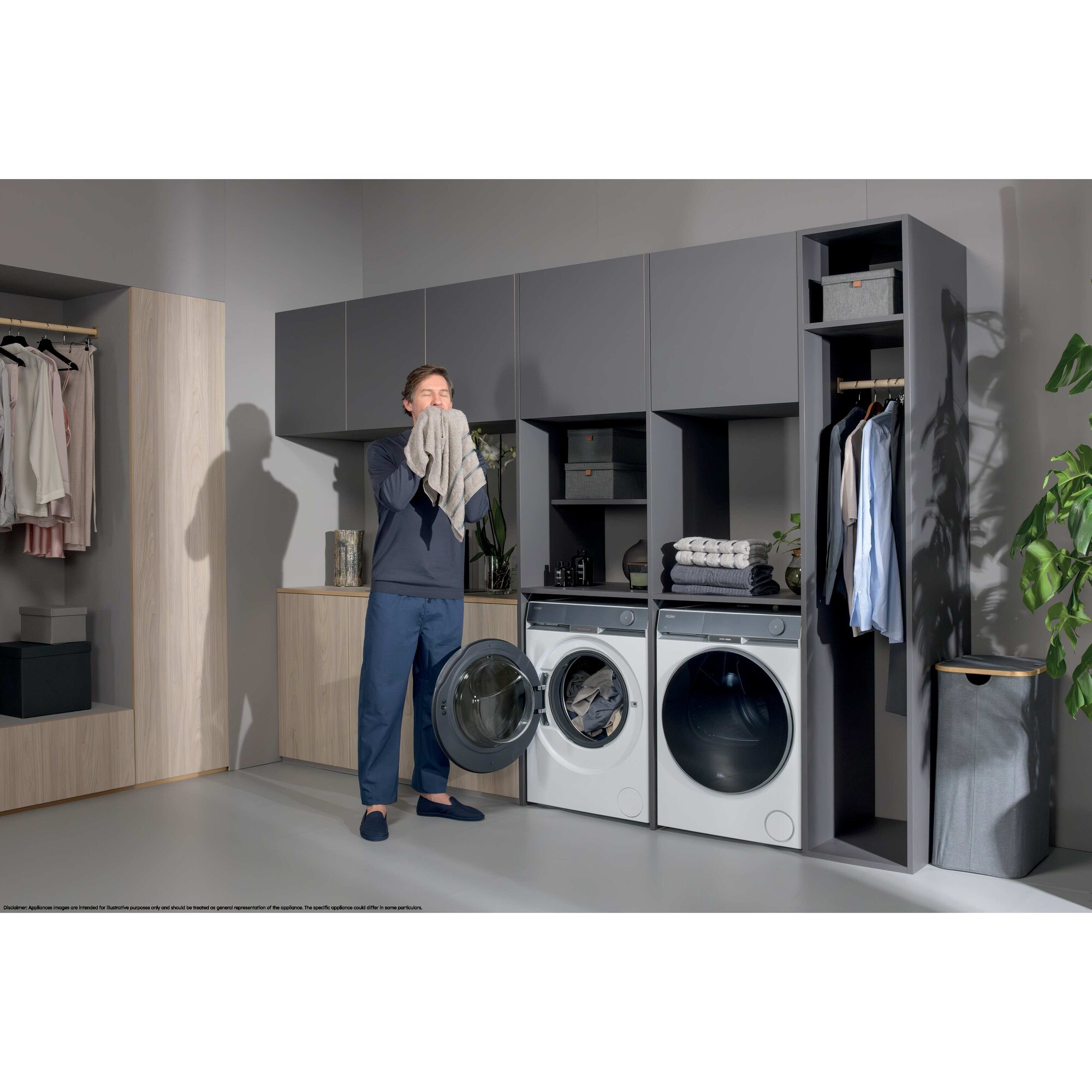 Masina de spalat rufe Haier HW100-B14387U1-S, 10 kg, 1400 rpm, clasa A-30%, motor Direct Motion, Ultra Fresh Air, WiFi/ hOn app, ABT, Refresh, alba