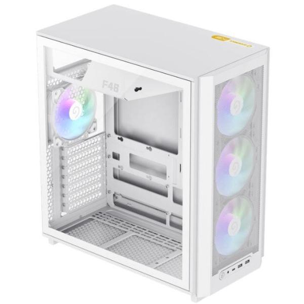Carcasa Gamemax F46, Mini Tower, tempered glass (Alb)