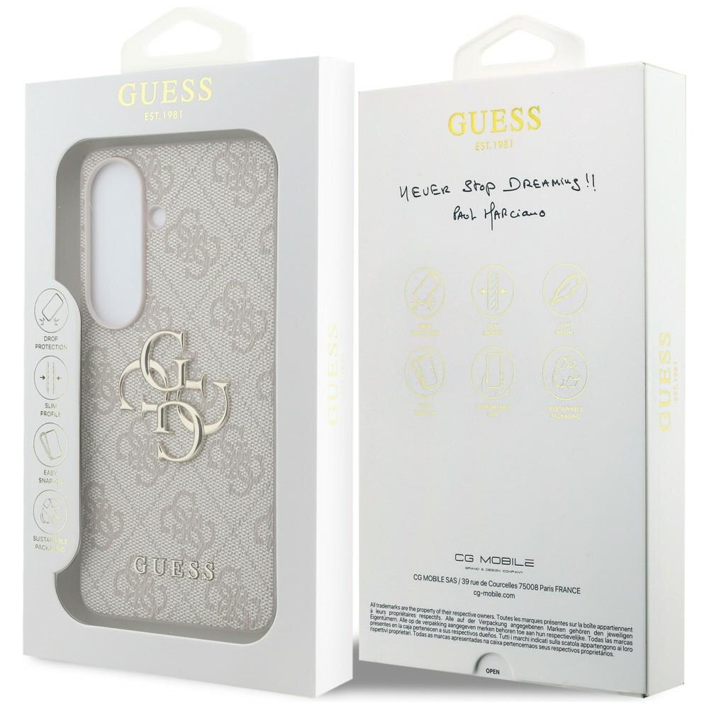 Carcasa Guess 4G Big Metal Logo compatibila cu Samsung Galaxy S26 Plus, Roz