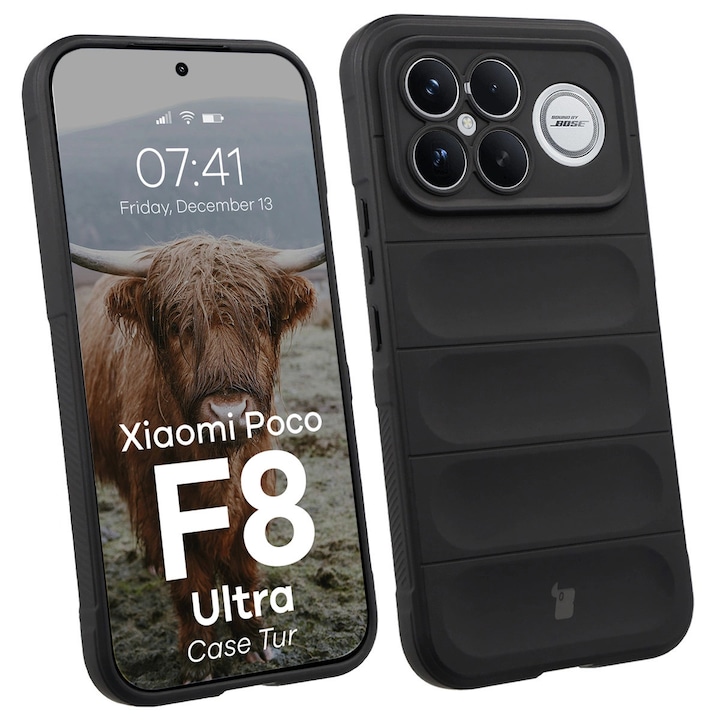 Husa Bizon Case Tur pentru Xiaomi POCO F8 Ultra, Negru