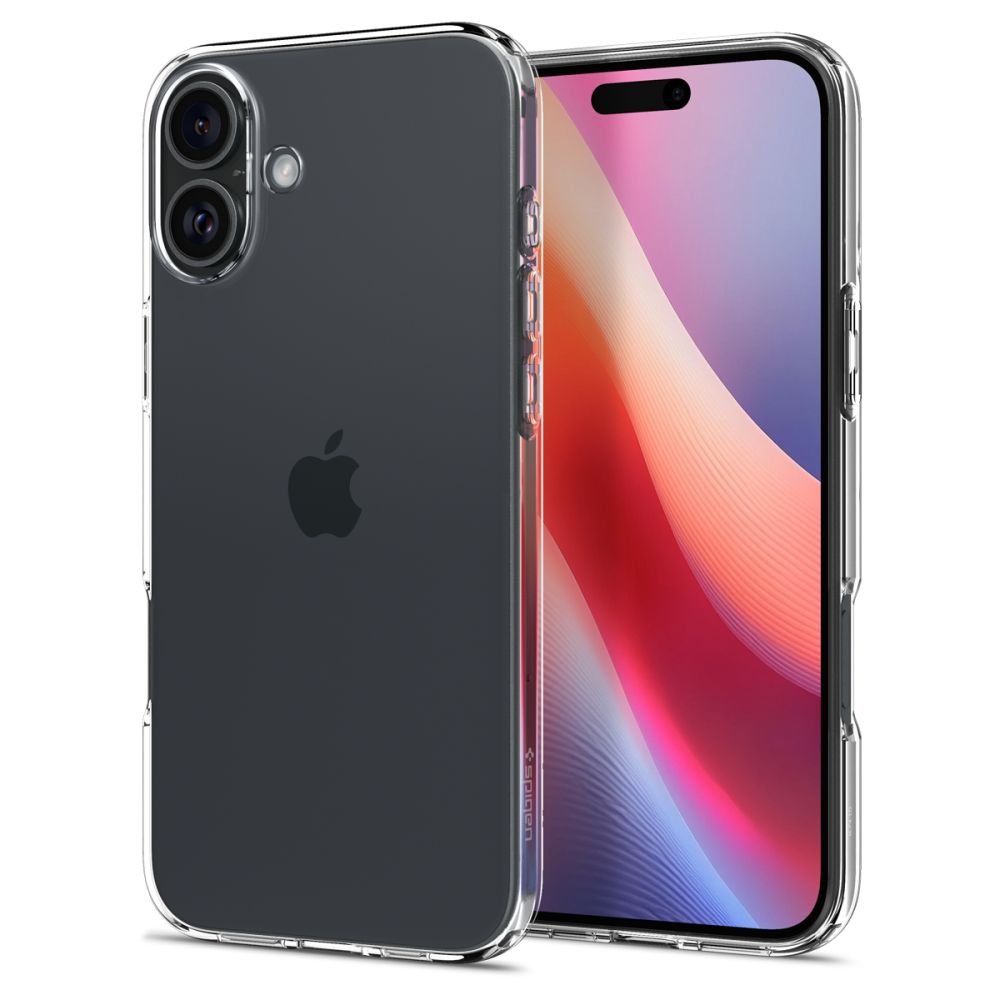 Carcasa Spigen Liquid Crystal compatibila cu iPhone 16 Crystal Clear