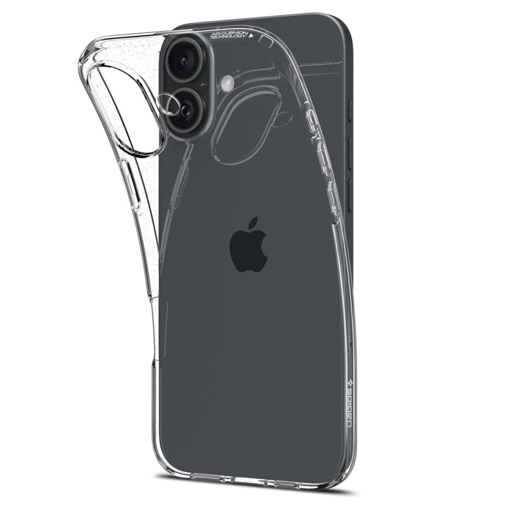 Carcasa Spigen Liquid Crystal compatibila cu iPhone 16 Crystal Clear
