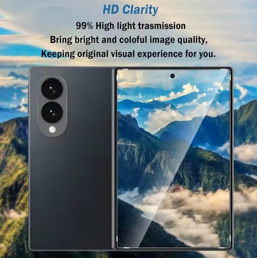 Folie din sticla pentru Samsung Z Fold8, Ecran Exterior, Lipire Completa, Margini negre