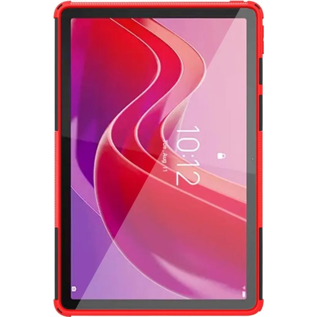 Husa pentru Lenovo Tab M11 K0345-0808-KFCJ-xw18, doua straturi TPU si policarbonat, rezistenta la socuri cu suport integrat, negru/rosu