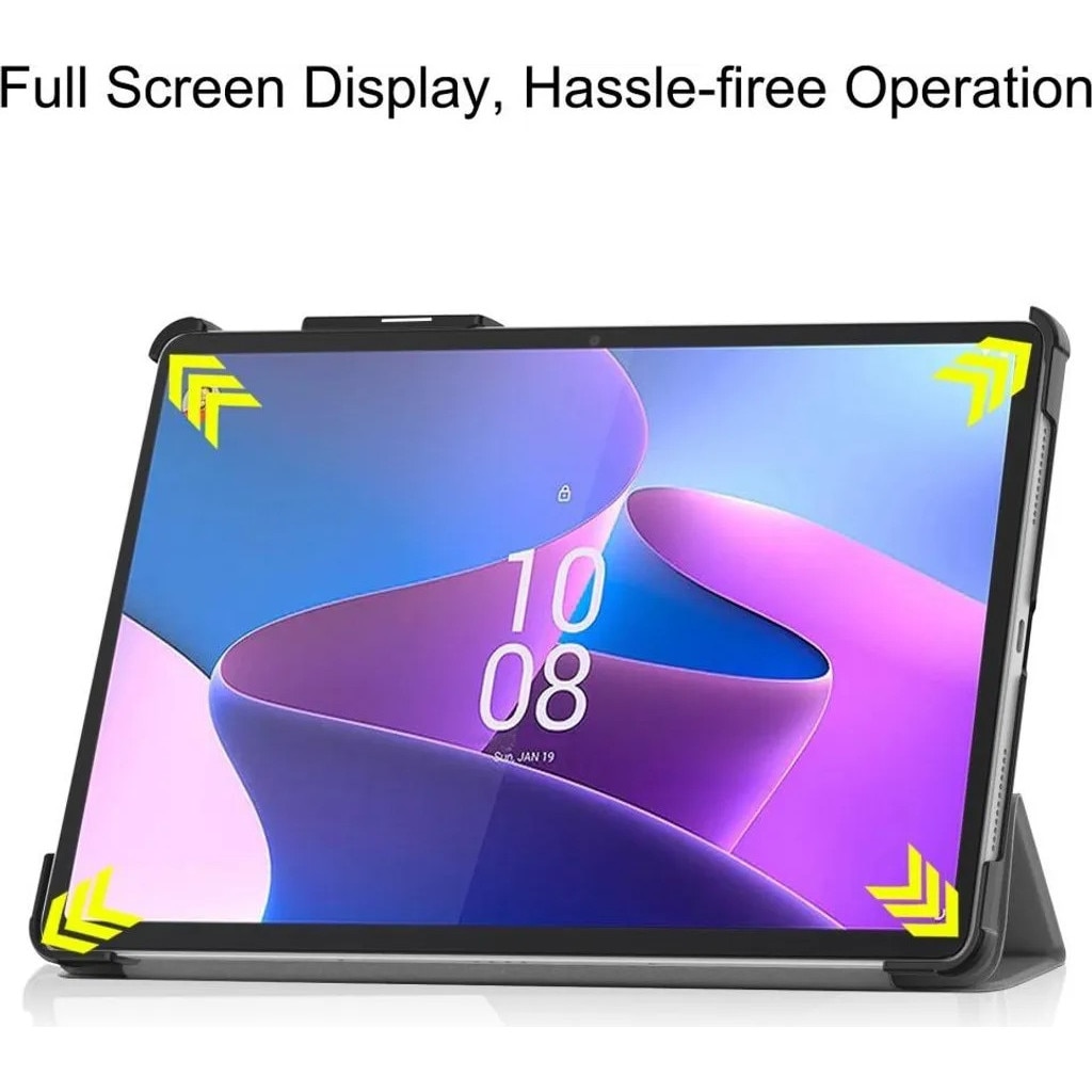 Husa tableta pentru Lenovo Tab P11 Pro Gen 2, tri-fold stand cu functie sleep/wake si suport stylus, gri, model K0345-0808-KFCJ-xw192