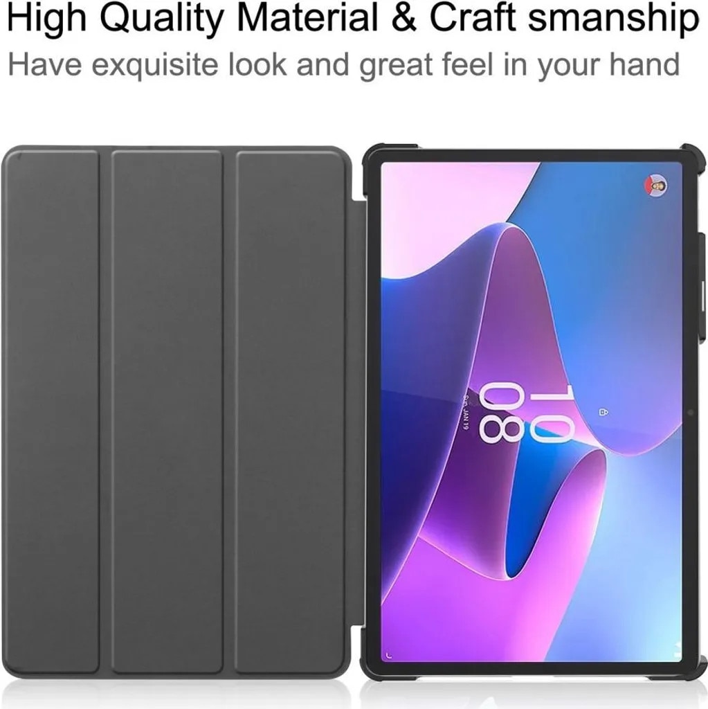 Husa tableta pentru Lenovo Tab P11 Pro Gen 2, tri-fold stand cu functie sleep/wake si suport stylus, gri, model K0345-0808-KFCJ-xw192