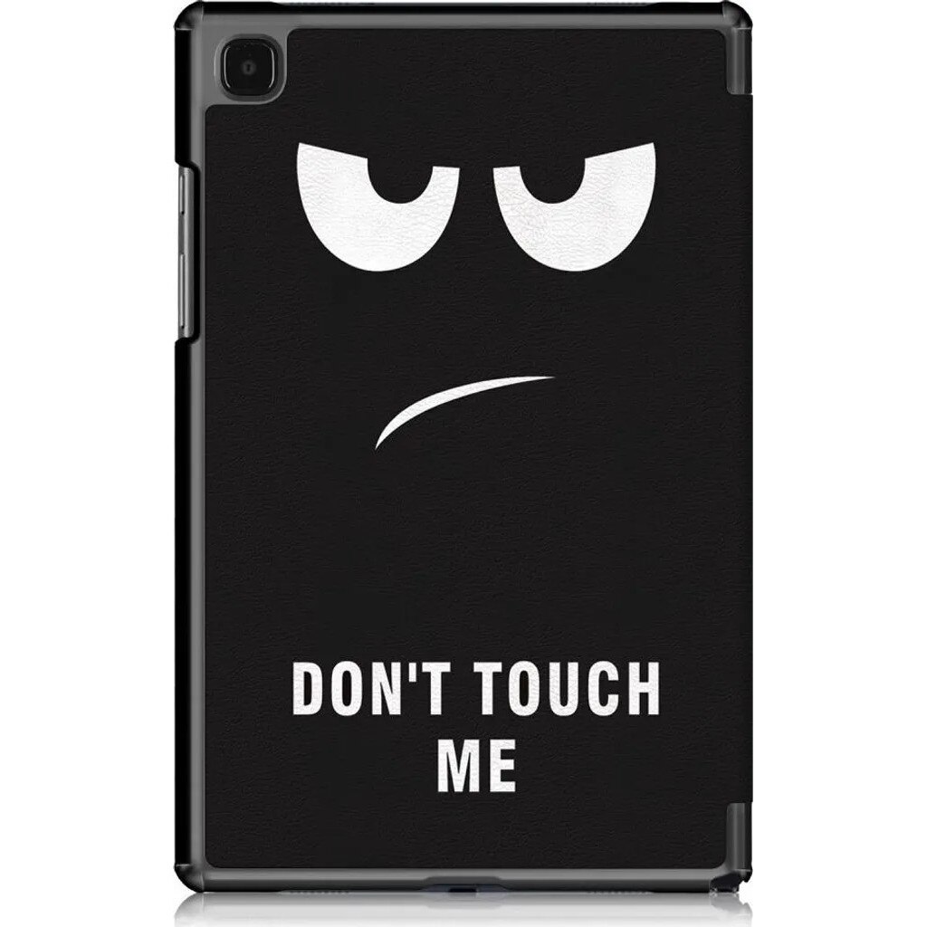 Husa pentru Samsung Galaxy Tab A7 (2020) K0345-0808-KFCJ-xw87, tri-fold cu suport in 3 pozitii si functie sleep/wake, design "Don't Touch", negru