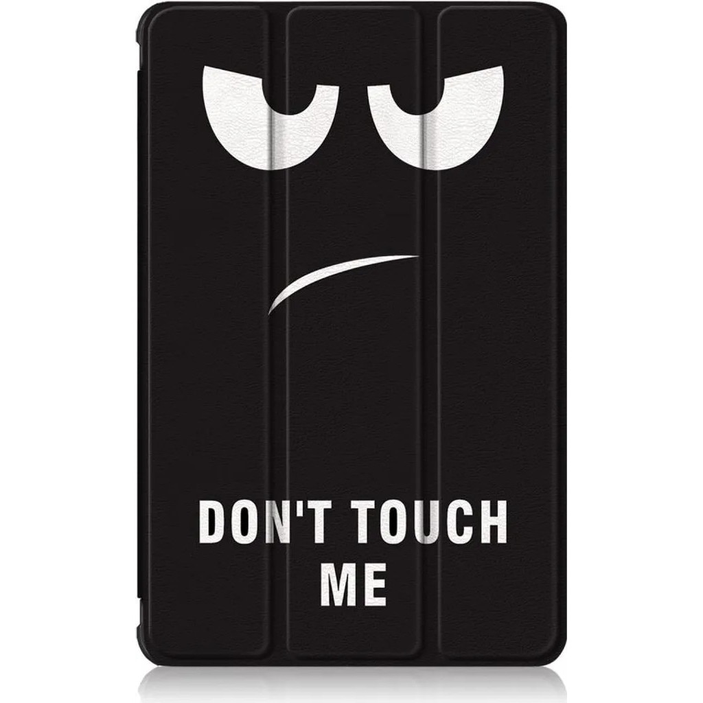 Husa pentru Samsung Galaxy Tab A7 (2020) K0345-0808-KFCJ-xw87, tri-fold cu suport in 3 pozitii si functie sleep/wake, design "Don't Touch", negru