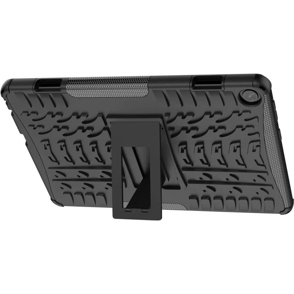 Carcasa tableta Lenovo Tab M10 Gen 3, husa robusta din TPU si policarbonat cu stand, negru, K0345-0808-KFCJ-xw300