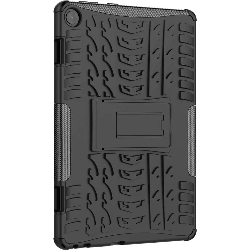 Carcasa tableta Lenovo Tab M10 Gen 3, husa robusta din TPU si policarbonat cu stand, negru, K0345-0808-KFCJ-xw300