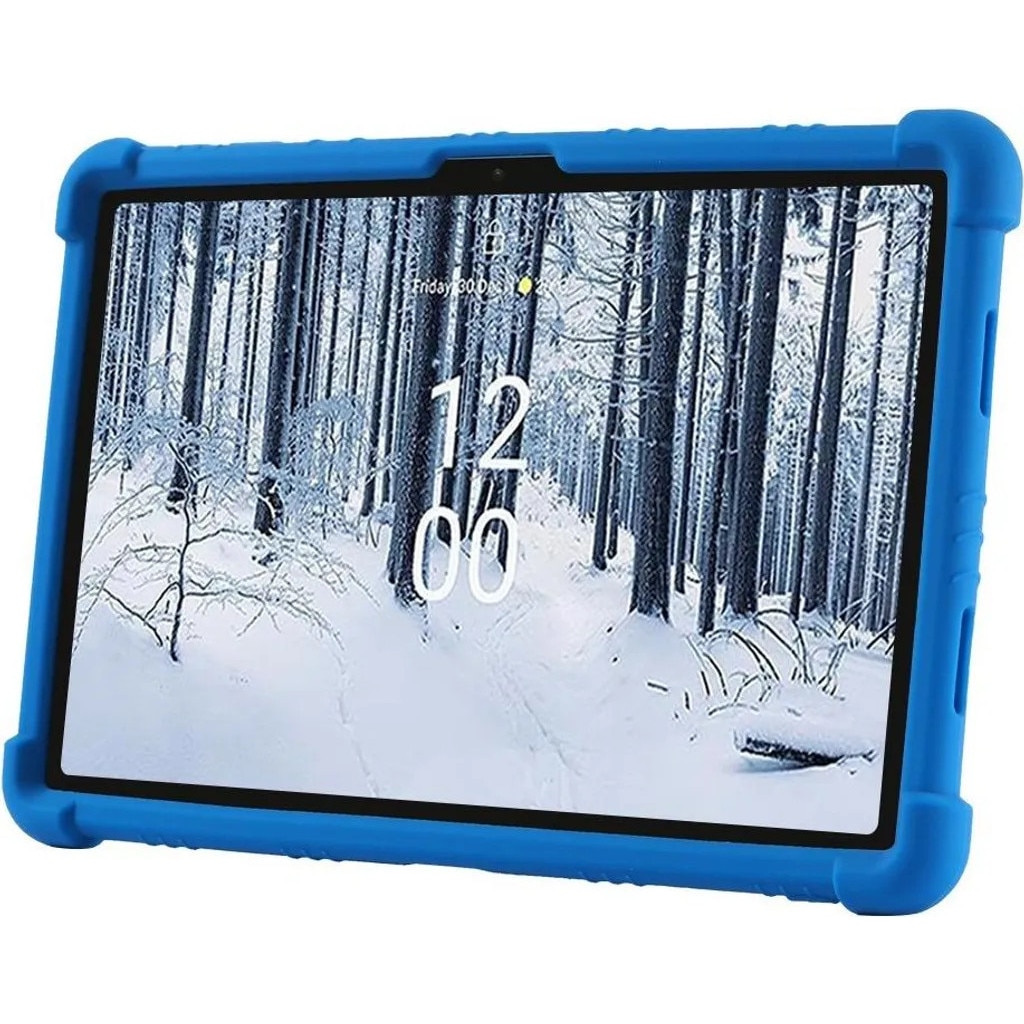 Husa pentru tableta Nokia T21, K0345-0808-KFCJ-xw305, rezistenta cu suport kickstand rotativ si colturi intarite, negru