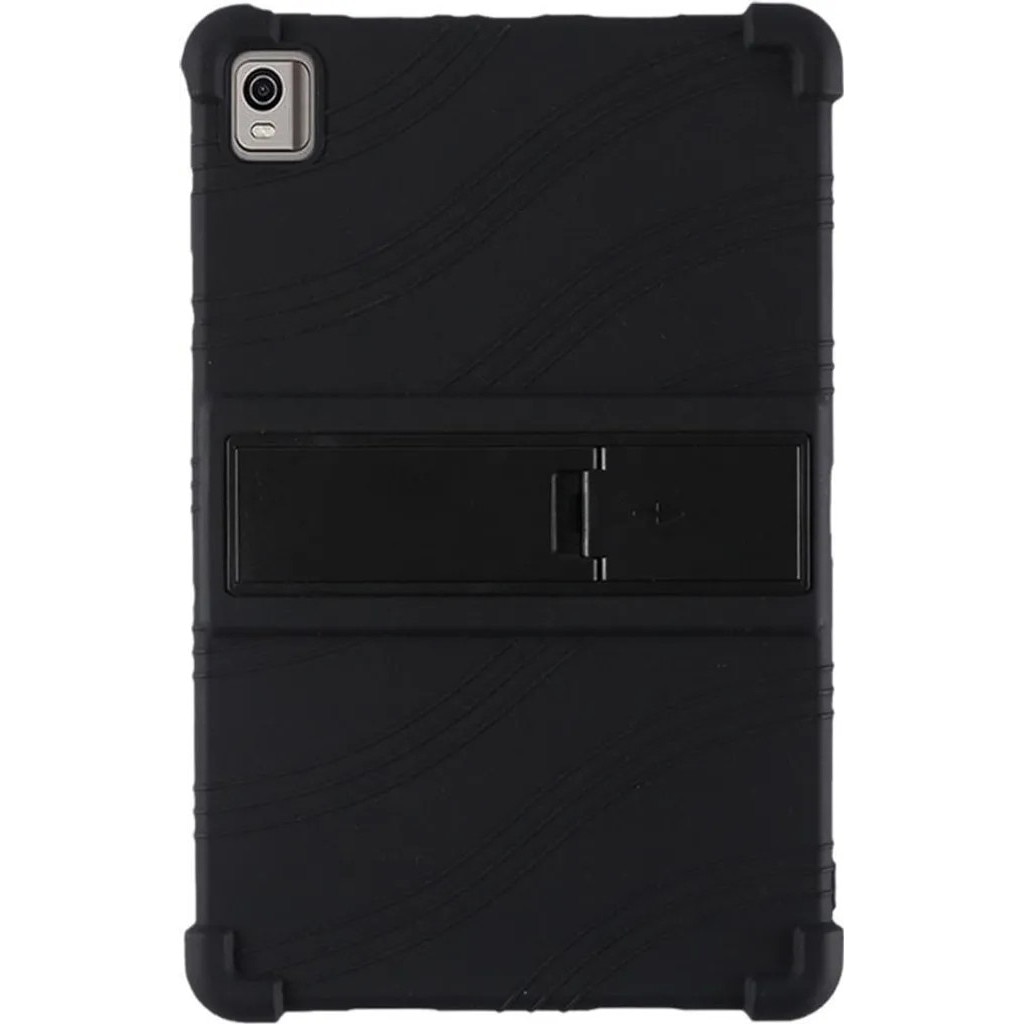 Husa pentru tableta Nokia T21, K0345-0808-KFCJ-xw305, rezistenta cu suport kickstand rotativ si colturi intarite, negru