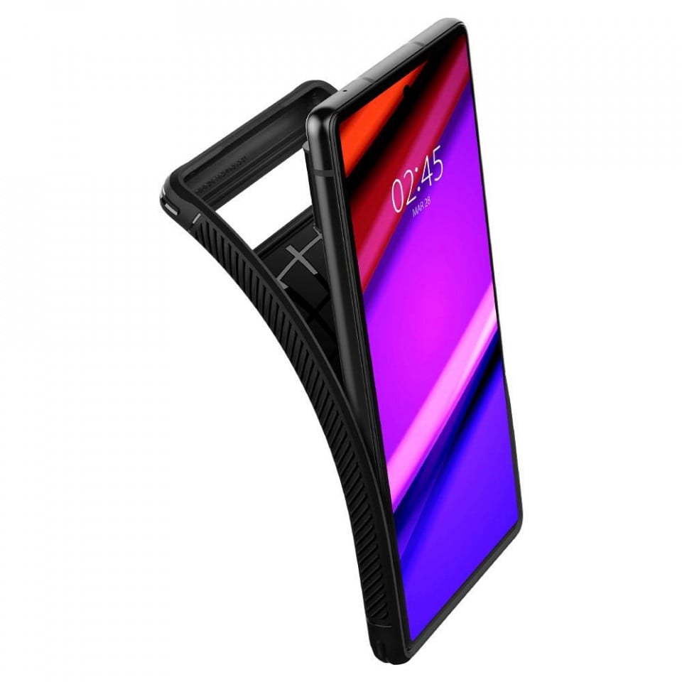SPIGEN Rugged Armor - Husa telefon - compatibil cu Google Pixel 6 – - Anti-soc - culoare Negru