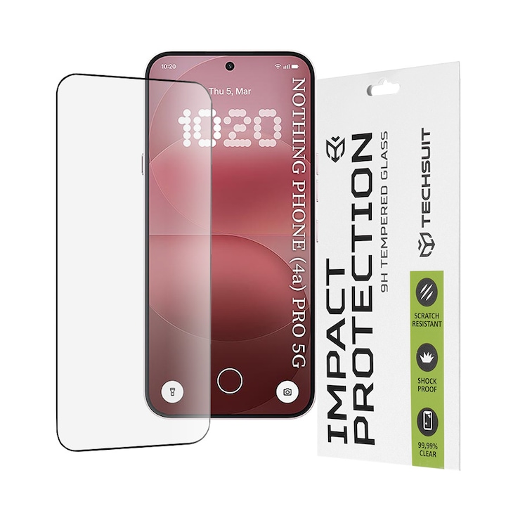 Folie pentru Nothing Phone (4a) Pro - Techsuit 111D Full Cover / Full Glue Glass - Black