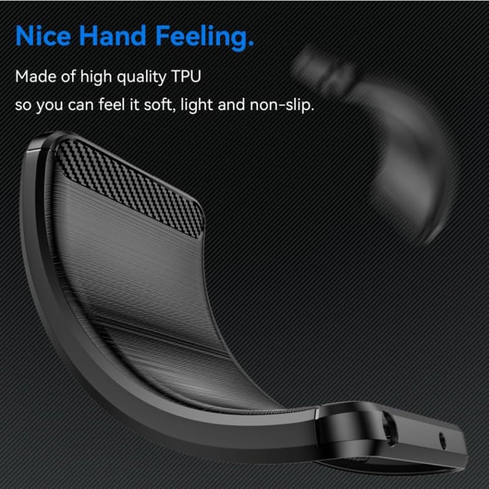 Husa pentru Oppo Reno12 F 5G / Reno12 FS 5G / Reno12 F 4G / Reno12 FS 4G, SKYDDAR INNOVATION, Carbon Silicone, din Silicon Slim, cu textura Fibra Carbon, set cu sticker, Negru