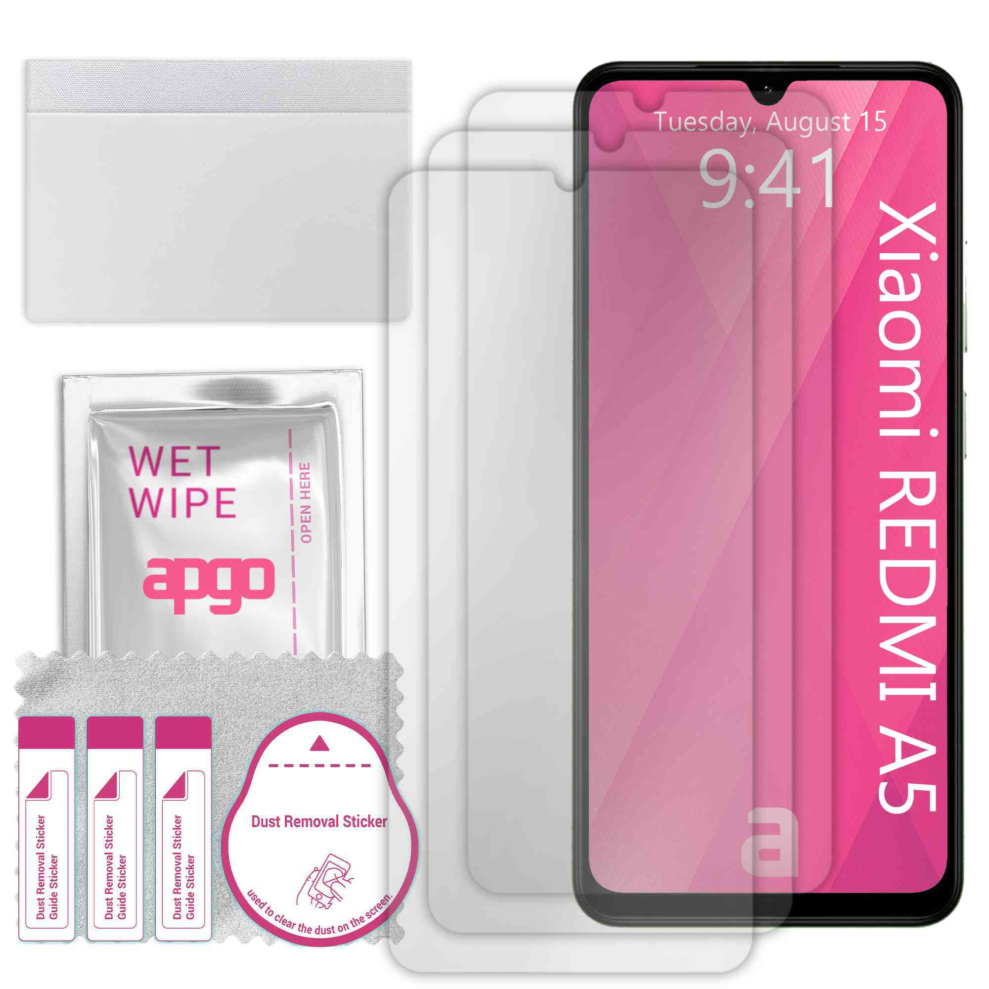 3x folie de protectie apgo pentru Xiaomi Redmi A5 – afisare completa, lucioasa, hidrogel, full glue, 5D
