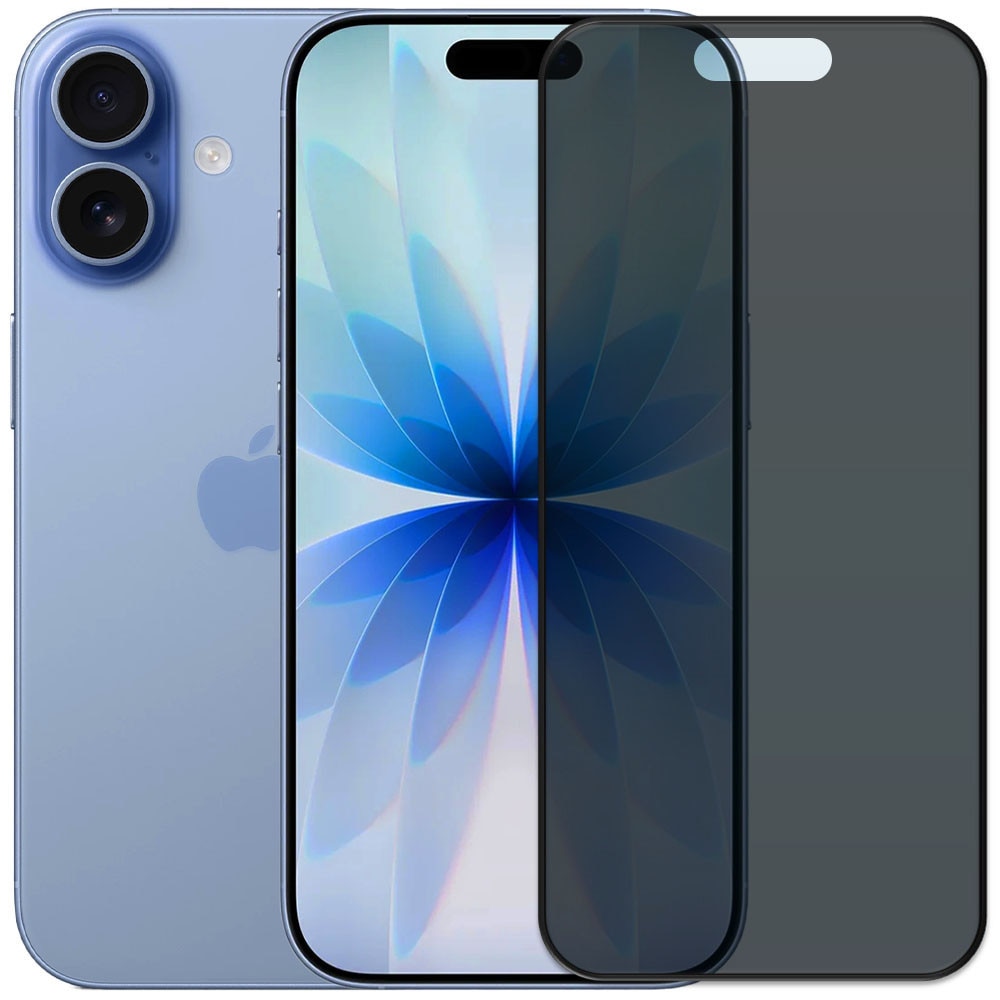Folie din sticla securizata pentru Apple iPhone 17, HAMSTERBOX Privacy Shield, Protectie completa ecran, Full face, Aplicare rapida, Case Friendly, Negru