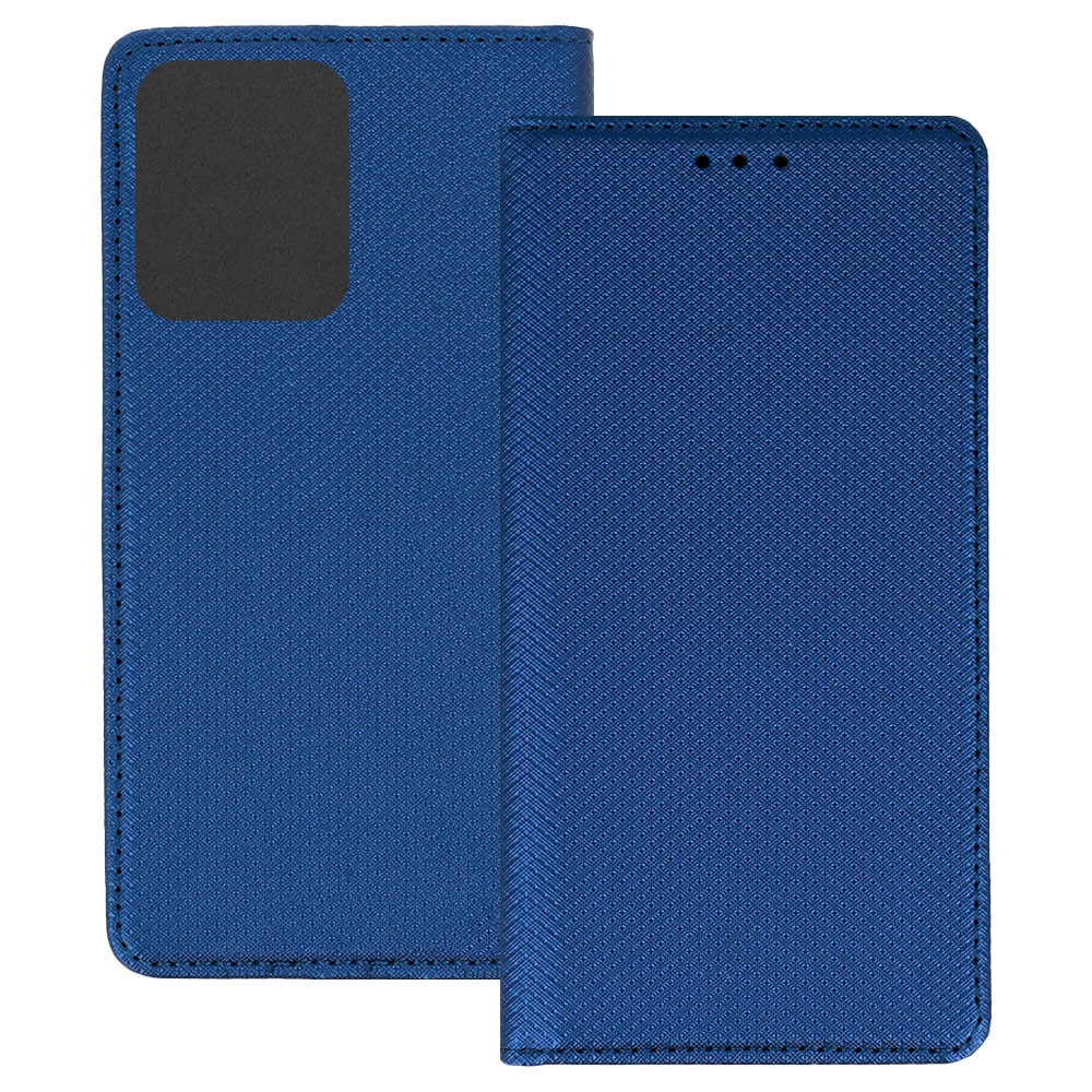 Husa pentru Motorola Edge 60 Fusion, PU Casual Book, Buzunar card, Inchidere magnetica, Functie stand / suport, Decupaj difuzor apeluri, Acoperire completa 360 de grade, Protectie fata-spate, Tip carte, Albastru